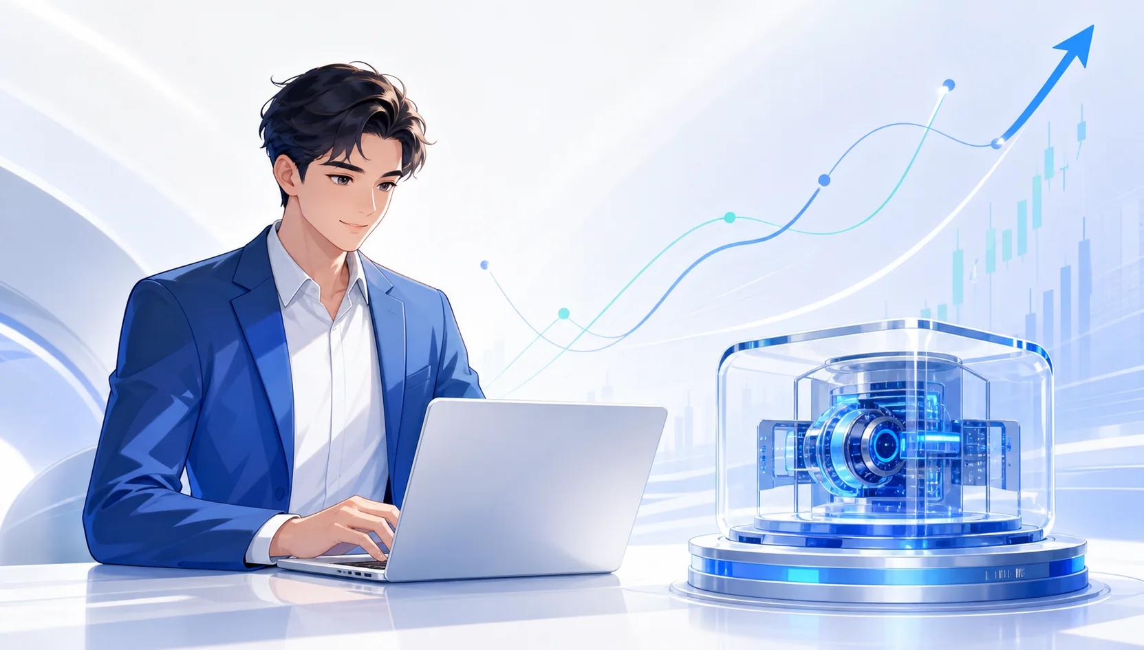 애니메이션 캐릭터와 자동매매 시스템
